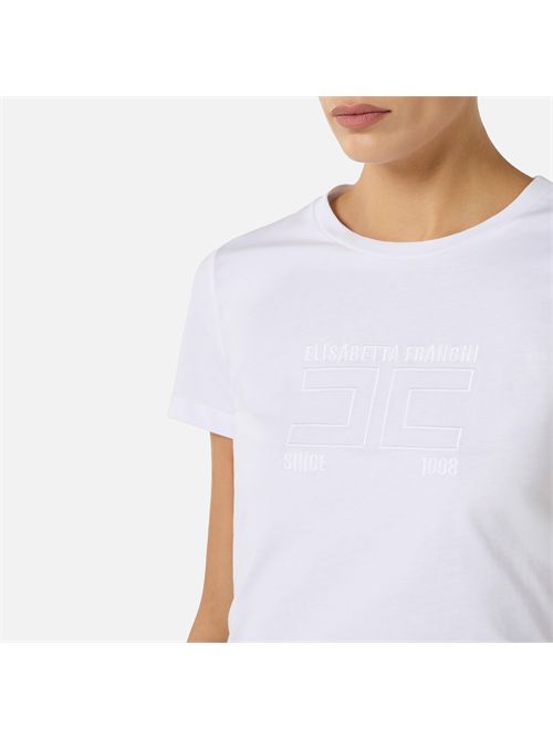 T-shirt in jersey con logo ricamato ELISABETTA FRANCHI | MA71G61E2/270